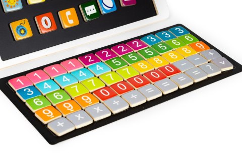 Drewniany tablet edukacyjny tablica magnetyczna kredowa ECOTOYS ECOTOYS Drewniany tablet edukacyjny tablica magnetyczna kredowa ECOTOYS ECOTOYS