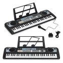 Duży keyboard pianino z mikrofonem dla dzieci + zasilacz MULTISTORE