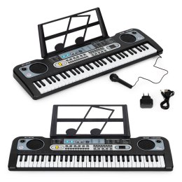 Duży keyboard pianino z mikrofonem dla dzieci + zasilacz MULTISTORE