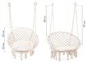 Fotel wiszący Boho huśtawka ogrodowa z poduszką ModernHome