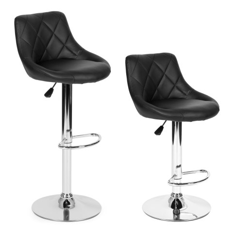 Hoker stołek barowy obrotowy podnóżek regulacja wysokości chrom ekoskóra ModernHome ModernHome Hoker stołek barowy obrotowy podnóżek regulacja wysokości chrom ekoskóra ModernHome ModernHome
