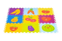 Mata piankowa dla dzieci owoce puzzle 9 elementów 86x86cm IPLAY IPLAY