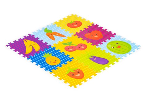 Mata piankowa dla dzieci owoce puzzle 9 elementów 86x86cm IPLAY IPLAY Mata piankowa dla dzieci owoce puzzle 9 elementów 86x86cm IPLAY IPLAY