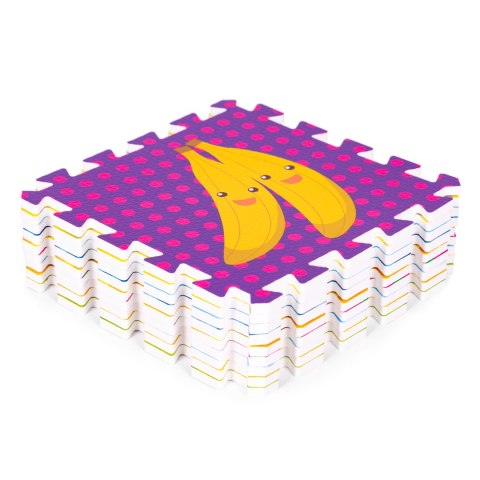 Mata piankowa dla dzieci owoce puzzle 9 elementów 86x86cm IPLAY IPLAY Mata piankowa dla dzieci owoce puzzle 9 elementów 86x86cm IPLAY IPLAY