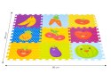 Mata piankowa dla dzieci owoce puzzle 9 elementów 86x86cm IPLAY IPLAY