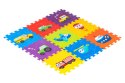 Mata piankowa dla dzieci pojazdy puzzle 9 elementów 86x86cm IPLAY IPLAY