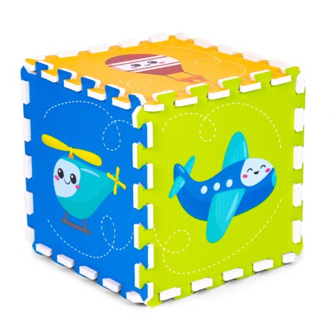 Mata piankowa dla dzieci pojazdy puzzle 9 elementów 86x86cm IPLAY IPLAY Mata piankowa dla dzieci pojazdy puzzle 9 elementów 86x86cm IPLAY IPLAY