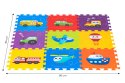 Mata piankowa dla dzieci pojazdy puzzle 9 elementów 86x86cm IPLAY IPLAY