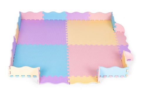 Mata piankowa kolorowa dla dzieci z płotkiem 141,5x141,5 cm 24 el. IPLAY IPLAY Mata piankowa kolorowa dla dzieci z płotkiem 141,5x141,5 cm 24 el. IPLAY IPLAY