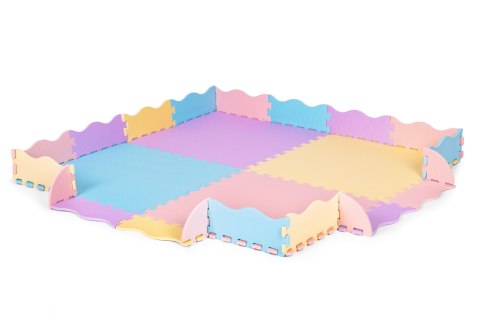 Mata piankowa kolorowa dla dzieci z płotkiem 141,5x141,5 cm 24 el. IPLAY IPLAY Mata piankowa kolorowa dla dzieci z płotkiem 141,5x141,5 cm 24 el. IPLAY IPLAY