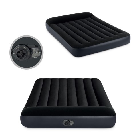 Materac dmuchany 191x137 cm dwuosobowy z pompką łóżko welur INTEX 64148N INTEX