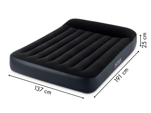 Materac dmuchany 191x137 cm dwuosobowy z pompką łóżko welur INTEX 64148N INTEX Materac dmuchany 191x137 cm dwuosobowy z pompką łóżko welur INTEX 64148N INTEX