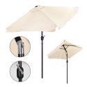 Prostokątny duży parasol ogrodowy skośny łamany z korbą beżowy 200x140 cm MultiGarden MultiGarden