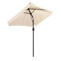 Prostokątny duży parasol ogrodowy skośny łamany z korbą beżowy 200x140 cm MultiGarden MultiGarden