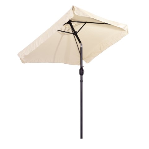 Prostokątny duży parasol ogrodowy skośny łamany z korbą beżowy 200x140 cm MultiGarden MultiGarden Prostokątny duży parasol ogrodowy skośny łamany z korbą beżowy 200x140 cm MultiGarden MultiGarden