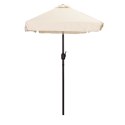 Prostokątny duży parasol ogrodowy skośny łamany z korbą beżowy 200x140 cm MultiGarden MultiGarden
