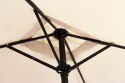 Prostokątny duży parasol ogrodowy skośny łamany z korbą beżowy 200x140 cm MultiGarden MultiGarden
