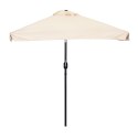 Prostokątny duży parasol ogrodowy skośny łamany z korbą beżowy 200x140 cm MultiGarden MultiGarden