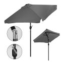Prostokątny duży parasol ogrodowy skośny łamany z korbą szary 200x140 cm MultiGarden MultiGarden