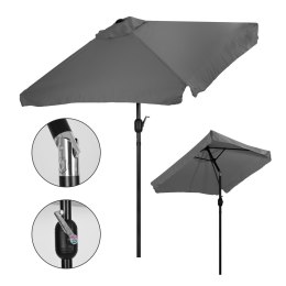Prostokątny duży parasol ogrodowy skośny łamany z korbą szary 200x140 cm MultiGarden MultiGarden