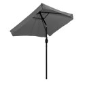 Prostokątny duży parasol ogrodowy skośny łamany z korbą szary 200x140 cm MultiGarden MultiGarden