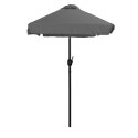 Prostokątny duży parasol ogrodowy skośny łamany z korbą szary 200x140 cm MultiGarden MultiGarden