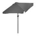 Prostokątny duży parasol ogrodowy skośny łamany z korbą szary 200x140 cm MultiGarden MultiGarden