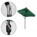 Prostokątny duży parasol ogrodowy skośny łamany z korbą zielony 200x140 cm MultiGarden MultiGarden