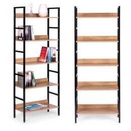 Reał loftowy wysoki 5 półek metal MDF ModernHome ModernHome