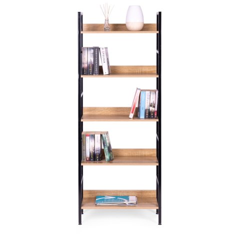 Reał loftowy wysoki 5 półek metal MDF ModernHome ModernHome Reał loftowy wysoki 5 półek metal MDF ModernHome ModernHome