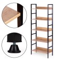 Reał loftowy wysoki 5 półek metal MDF ModernHome ModernHome