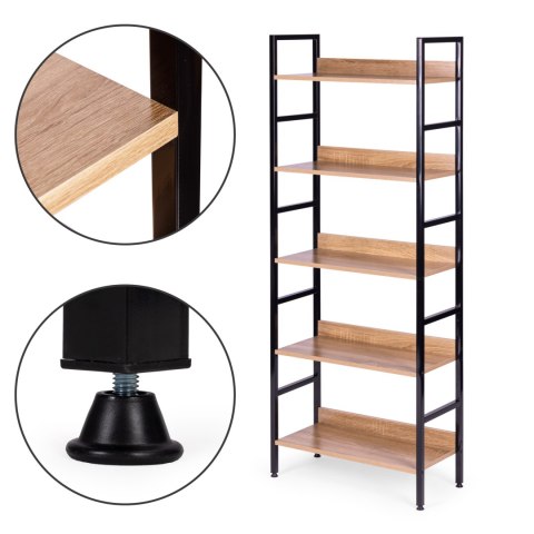 Reał loftowy wysoki 5 półek metal MDF ModernHome ModernHome Reał loftowy wysoki 5 półek metal MDF ModernHome ModernHome