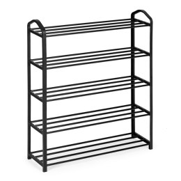 Regał na buty metalowy 5 półek 15 par butów czarny ModernHome ModernHome