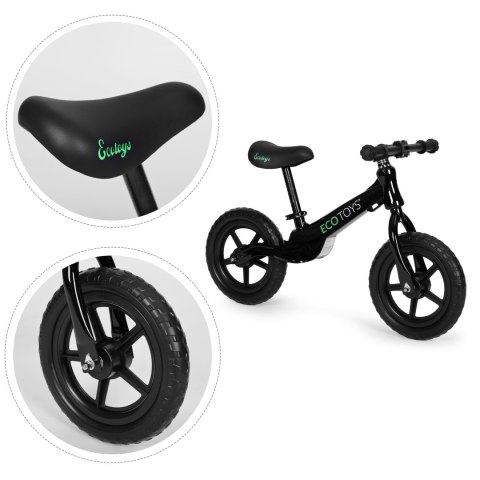 Rowerek rower biegowy dla dzieci jeździk koła EVA ECOTOYS czarny ECOTOYS Rowerek rower biegowy dla dzieci jeździk koła EVA ECOTOYS czarny ECOTOYS