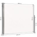 Składana markiza 300x160 cm boczna roleta parawan do ogrodu na taras beżowa MultiGarden