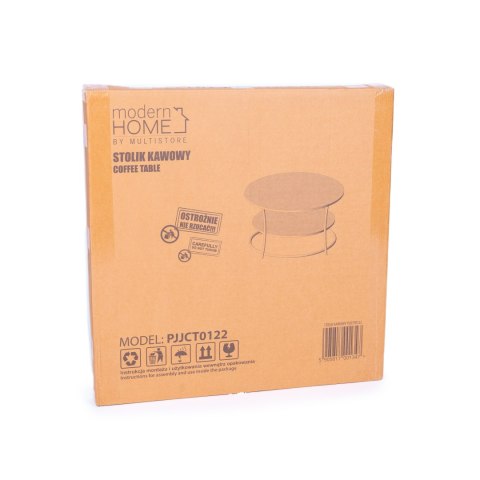 Stolik kawowy okrągły ława z półką industrial ModernHome ModernHome Stolik kawowy okrągły ława z półką industrial ModernHome ModernHome