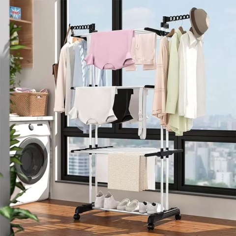 Suszarka na pranie pionowa z kółkami składana ModernHome ModernHome Suszarka na pranie pionowa z kółkami składana ModernHome ModernHome