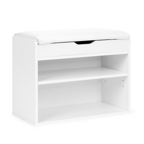 Szafka na buty z otwieranym siedziskiem 2 półki biała ModernHome ModernHome Szafka na buty z otwieranym siedziskiem 2 półki biała ModernHome ModernHome