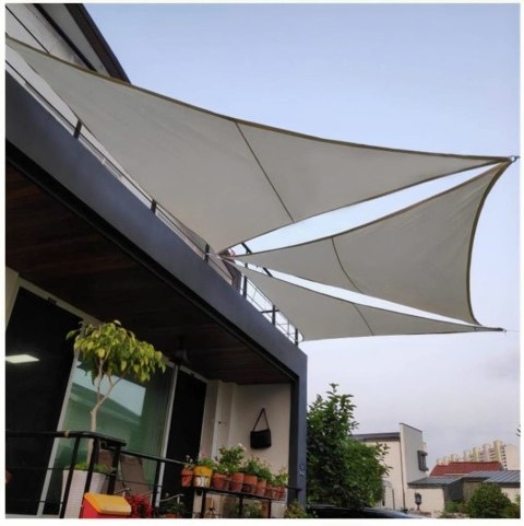 Żagiel przeciwsłoneczny daszek wodoodporny 5x5x5m ModernHome - szary ModernHome Żagiel przeciwsłoneczny daszek wodoodporny 5x5x5m ModernHome - szary ModernHome