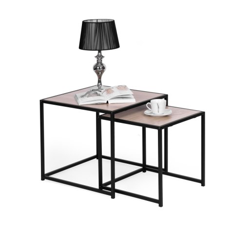 Zestaw stolików kawowych 2 szt. lofotwy design ModernHome Zestaw stolików kawowych 2 szt. lofotwy design ModernHome