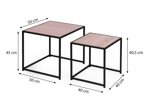 Zestaw stolików kawowych 2 szt. lofotwy design ModernHome Zestaw stolików kawowych 2 szt. lofotwy design ModernHome