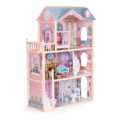 Domek dla lalek duży drewniany 3 piętra 11 mebelków ECOTOYS ECOTOYS Domek dla lalek duży drewniany 3 piętra 11 mebelków ECOTOYS ECOTOYS