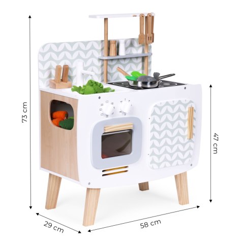 Drewniana kuchnia dla dzieci retro piekarnik palniki zlew akcesoria kuchenne ECOTOYS ECOTOYS Drewniana kuchnia dla dzieci retro piekarnik palniki zlew akcesoria kuchenne ECOTOYS ECOTOYS