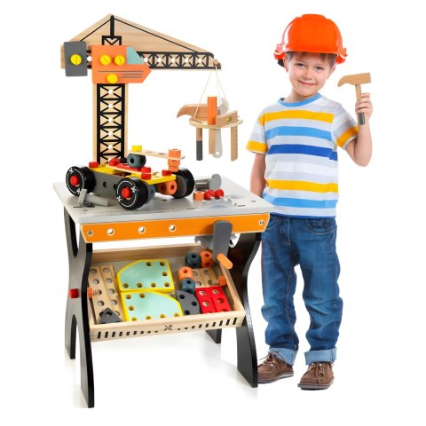 Drewniany warsztat dla dzieci stół narzędziowy ECOTOYS ECOTOYS Drewniany warsztat dla dzieci stół narzędziowy ECOTOYS ECOTOYS