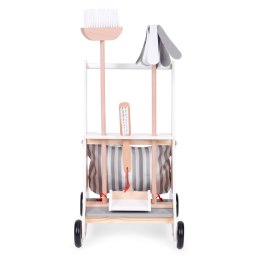 Drewniany zestaw do sprzątania wózek ECOTOYS ECOTOYS