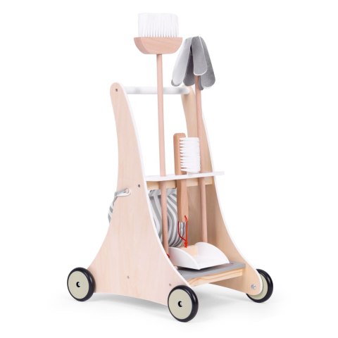 Drewniany zestaw do sprzątania wózek ECOTOYS ECOTOYS Drewniany zestaw do sprzątania wózek ECOTOYS ECOTOYS