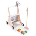 Drewniany zestaw do sprzątania wózek ECOTOYS ECOTOYS