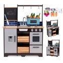 Duża drewniana kuchnia dla dzieci z warzywniakiem i akcesoriami ECOTOYS ECOTOYS