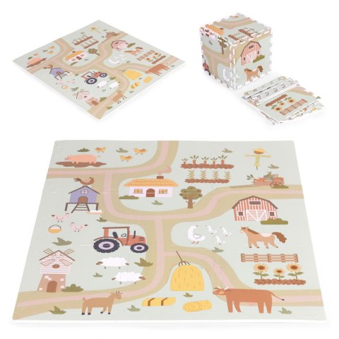 Duża mata piankowa EVA dla dzieci Farma 90,5x90,5 cm 21 el. ECOTOYS ECOTOYS Duża mata piankowa EVA dla dzieci Farma 90,5x90,5 cm 21 el. ECOTOYS ECOTOYS