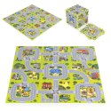 Duża mata piankowa EVA dla dzieci Miasto 90,5x90,5 cm 21 el. ECOTOYS ECOTOYS